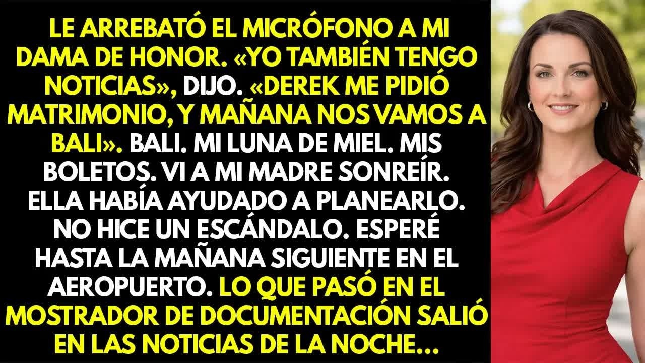 Mi hermana anunció su compromiso durante el brindis de mi boda… usando mis boletos de luna de