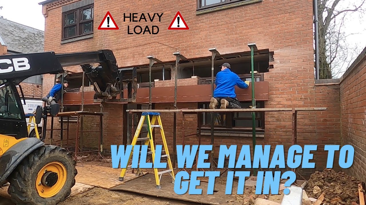 Installing a 750kg steel beam- The biggest steel install on Youtube?