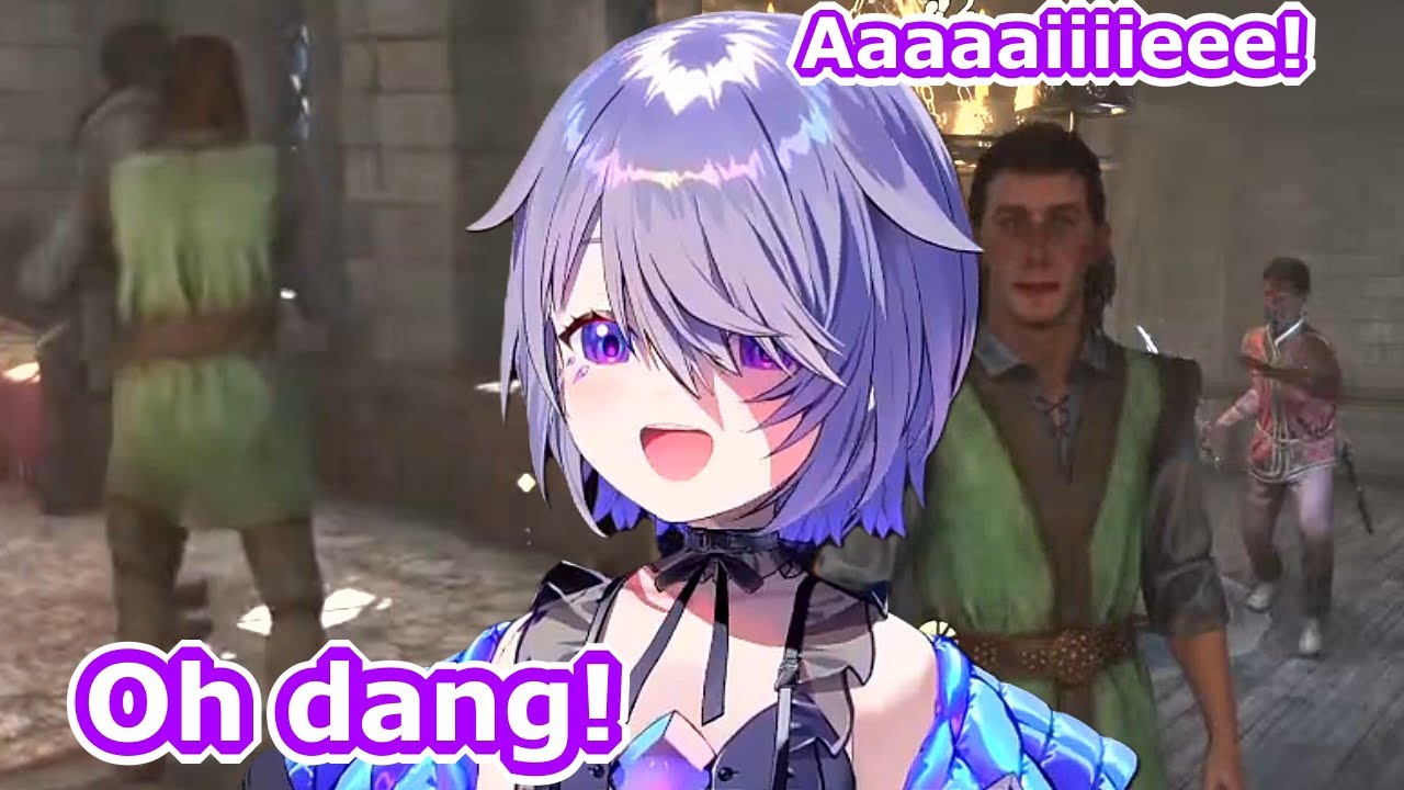 Bijou has fun watching two guests kill each other in Whodunit? quest (Oblivion)  [Hololive/clip]