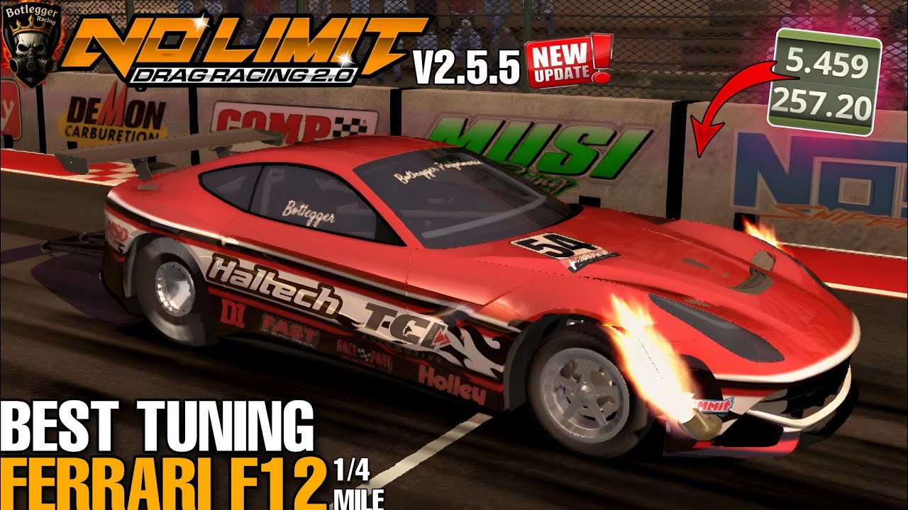 Latest Tune Ferrari F12 5.4 second in 1/4 mile no limit drag racing 2 V2.5.5