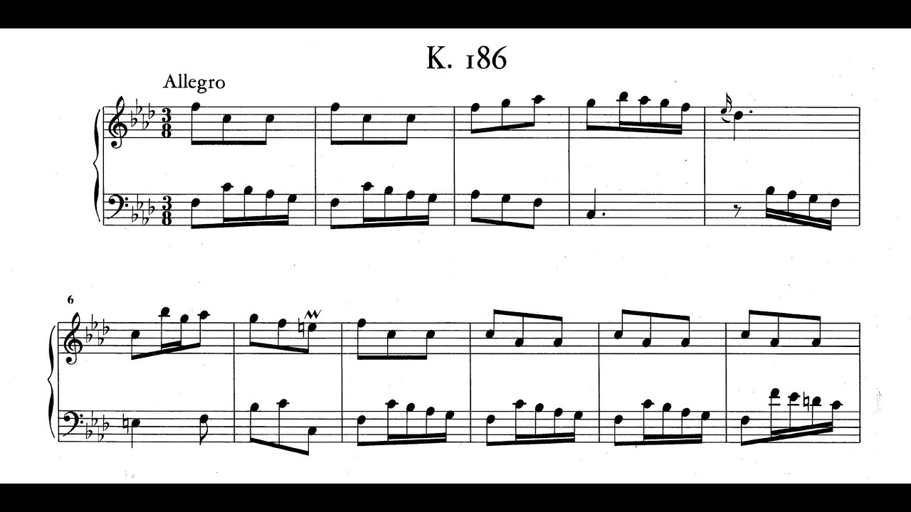 Domenico Scarlatti Keyboard Sonata in F Minor K186/L72