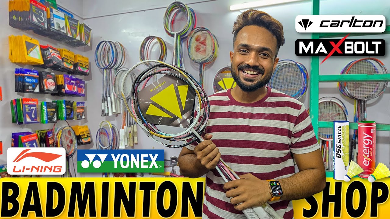 Best Badminton Shop Kolkata 🏸 LiNing Yonex Apacs MaxBolt Carlton Racket | Kushal Badminton Stringing