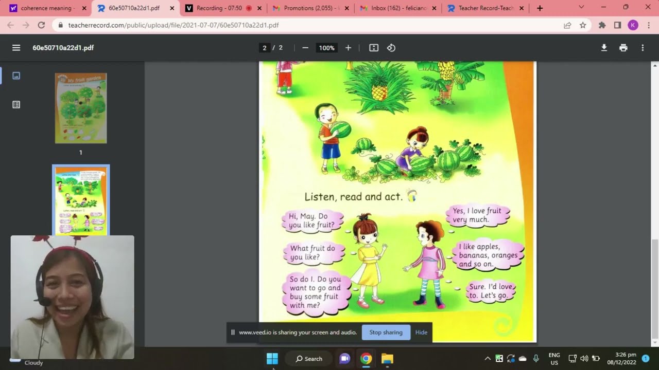 Talk915 Demo Lesson Passed | My fruit garden | Online teaching journey | Make money online