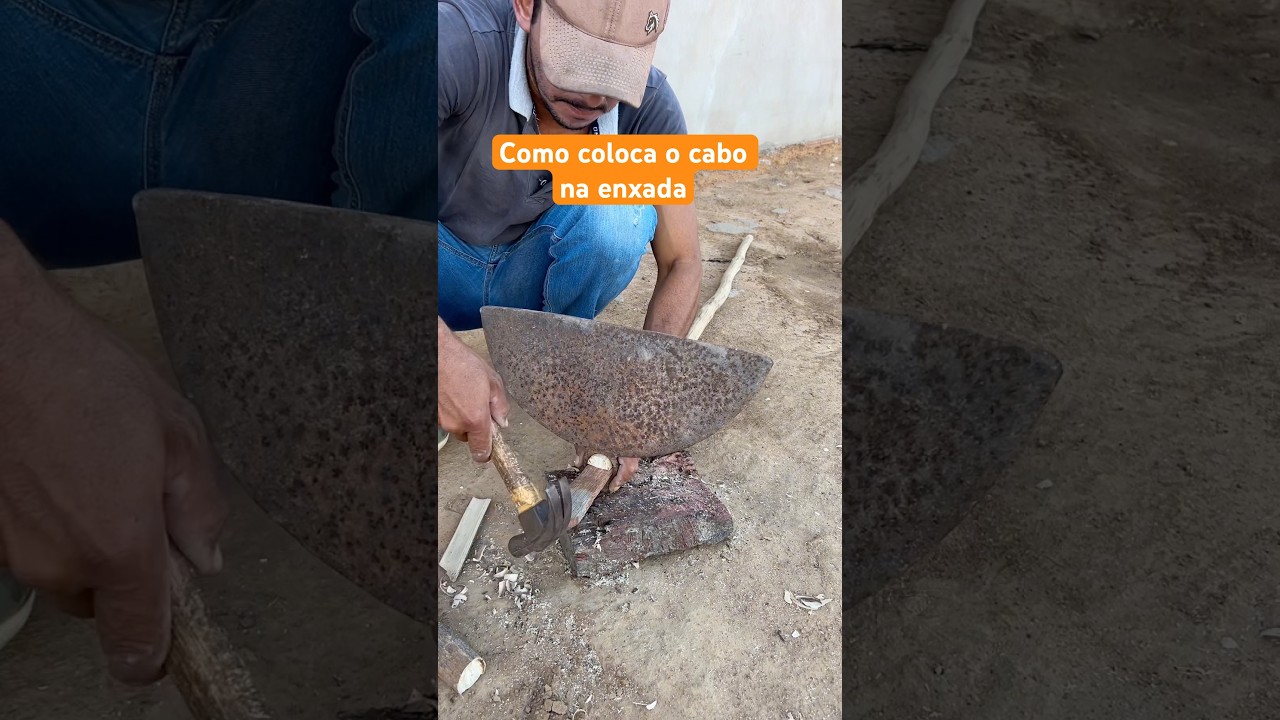 Como Colocando o cabo na enxada
