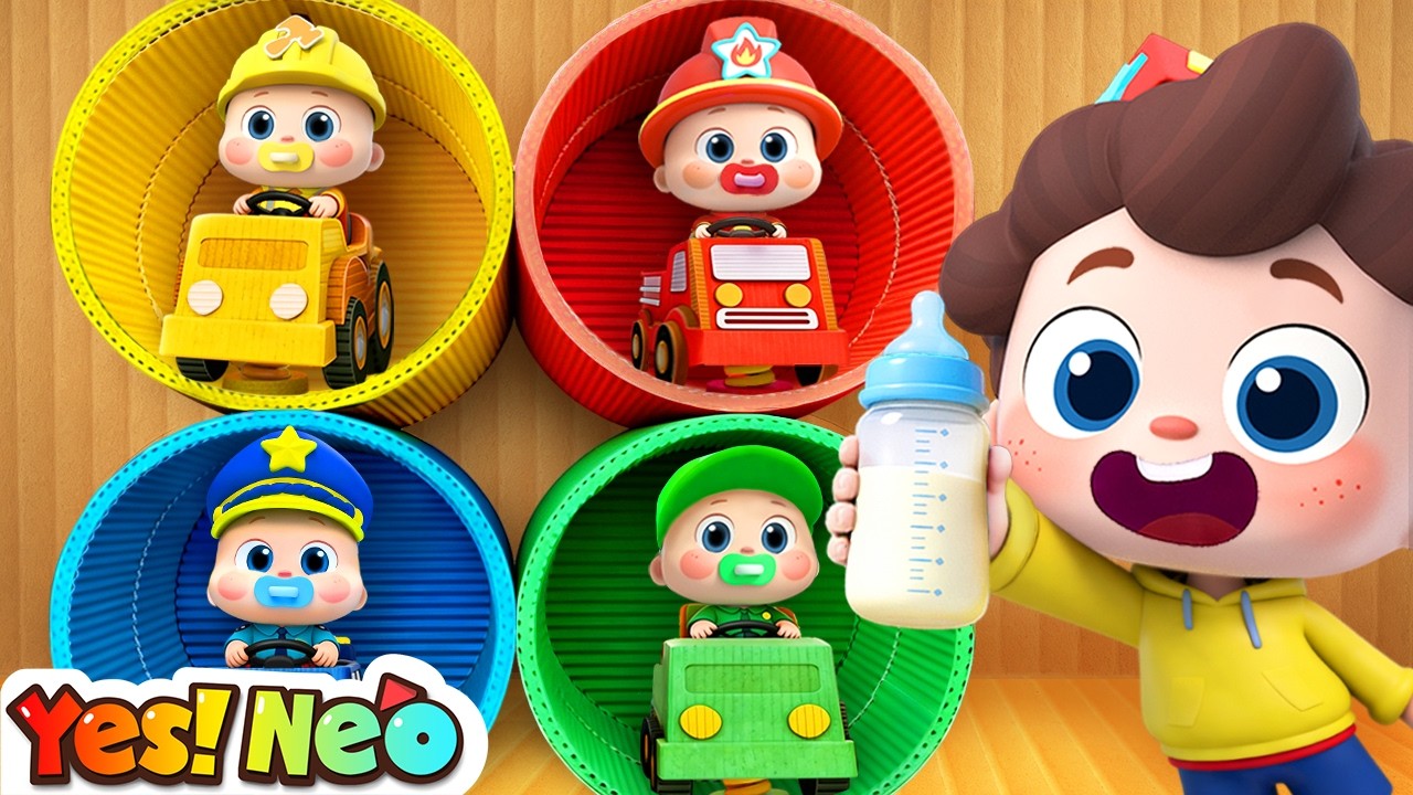 Cardboard Kindergarten Adventure | Baby Care | Learn Jobs | Nursery Rhyme & Kids Songs | Yes! Neo