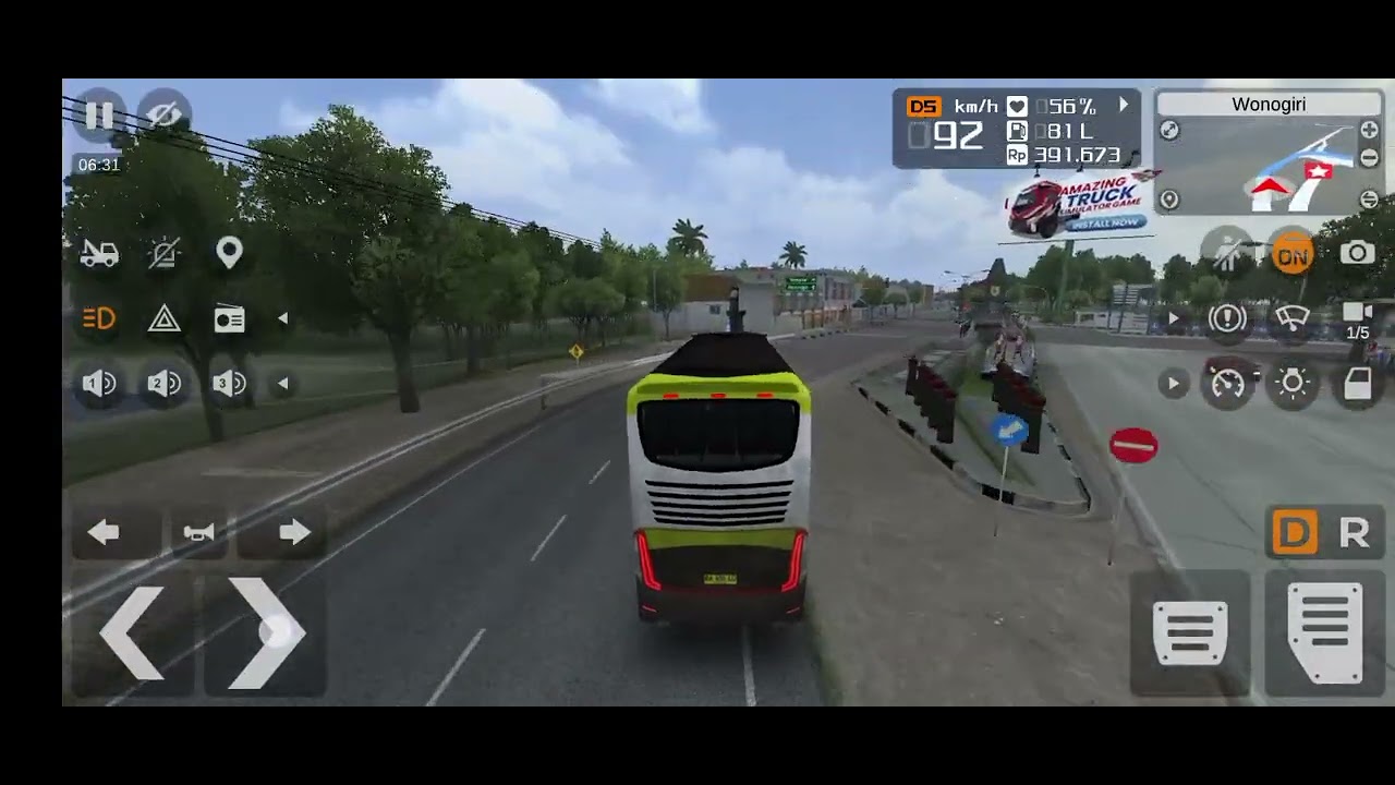 Bus driving 