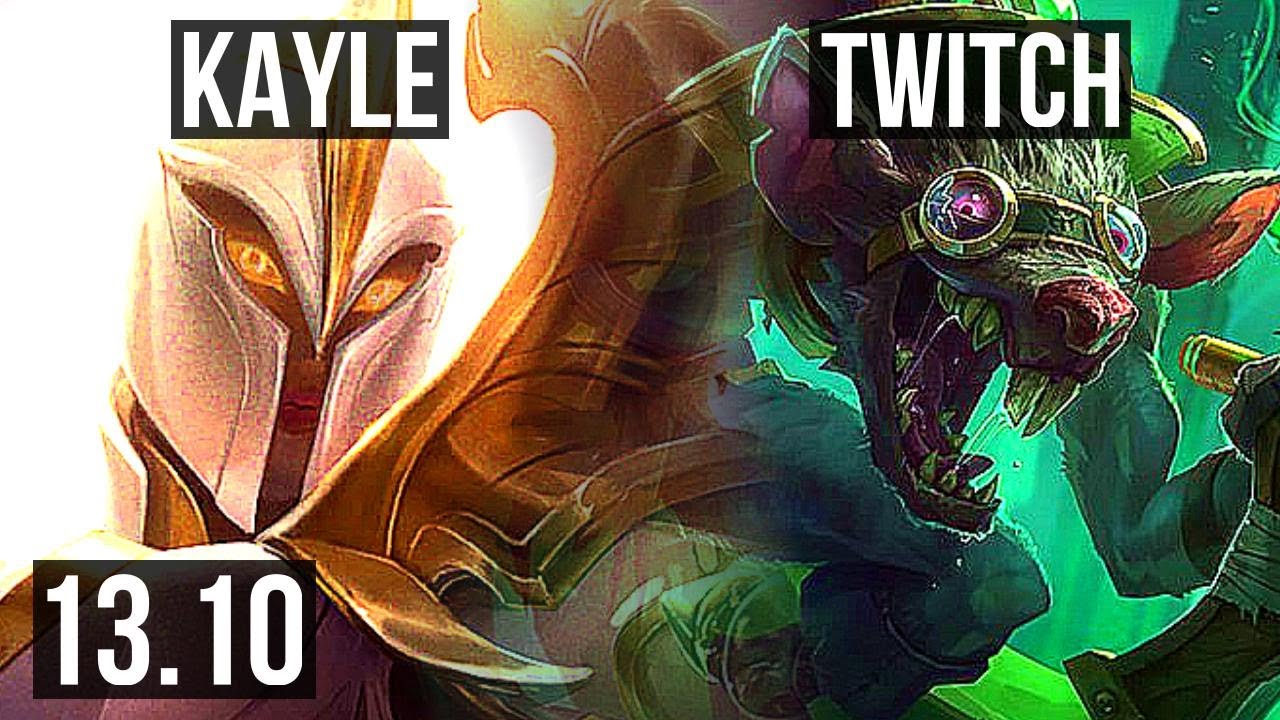 KAYLE vs TWITCH (TOP) | 2.9M mastery, 2000+ games, Dominating, 10/3/5 | KR Master | 13.10