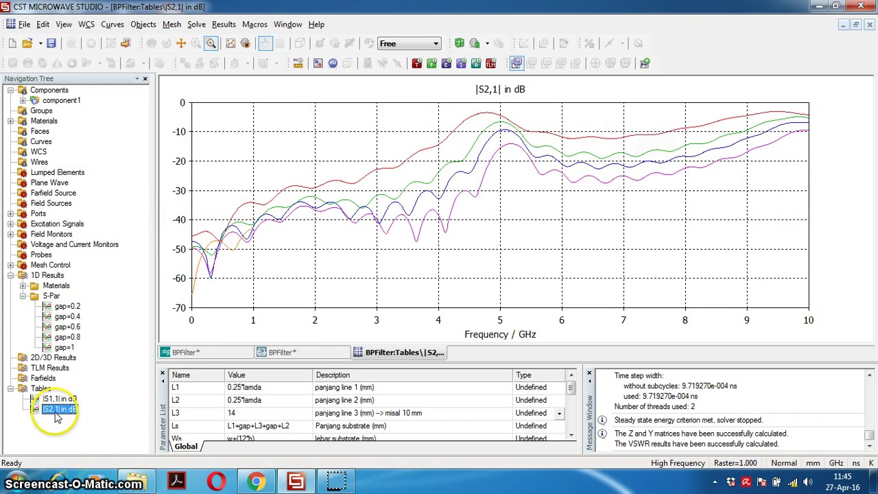 Band Pass Filter Design Using CST Microwave Studio   Part 3