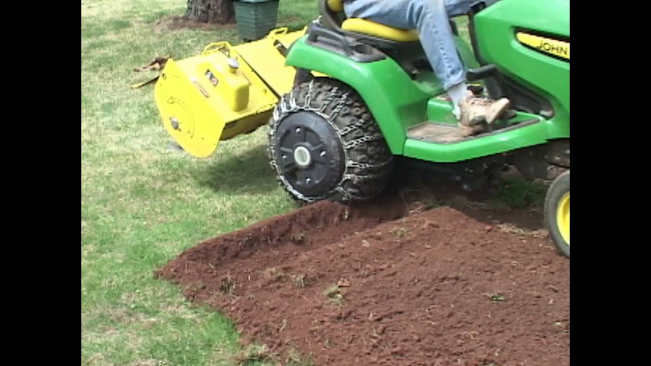 Deere X530 Tilling on level ground