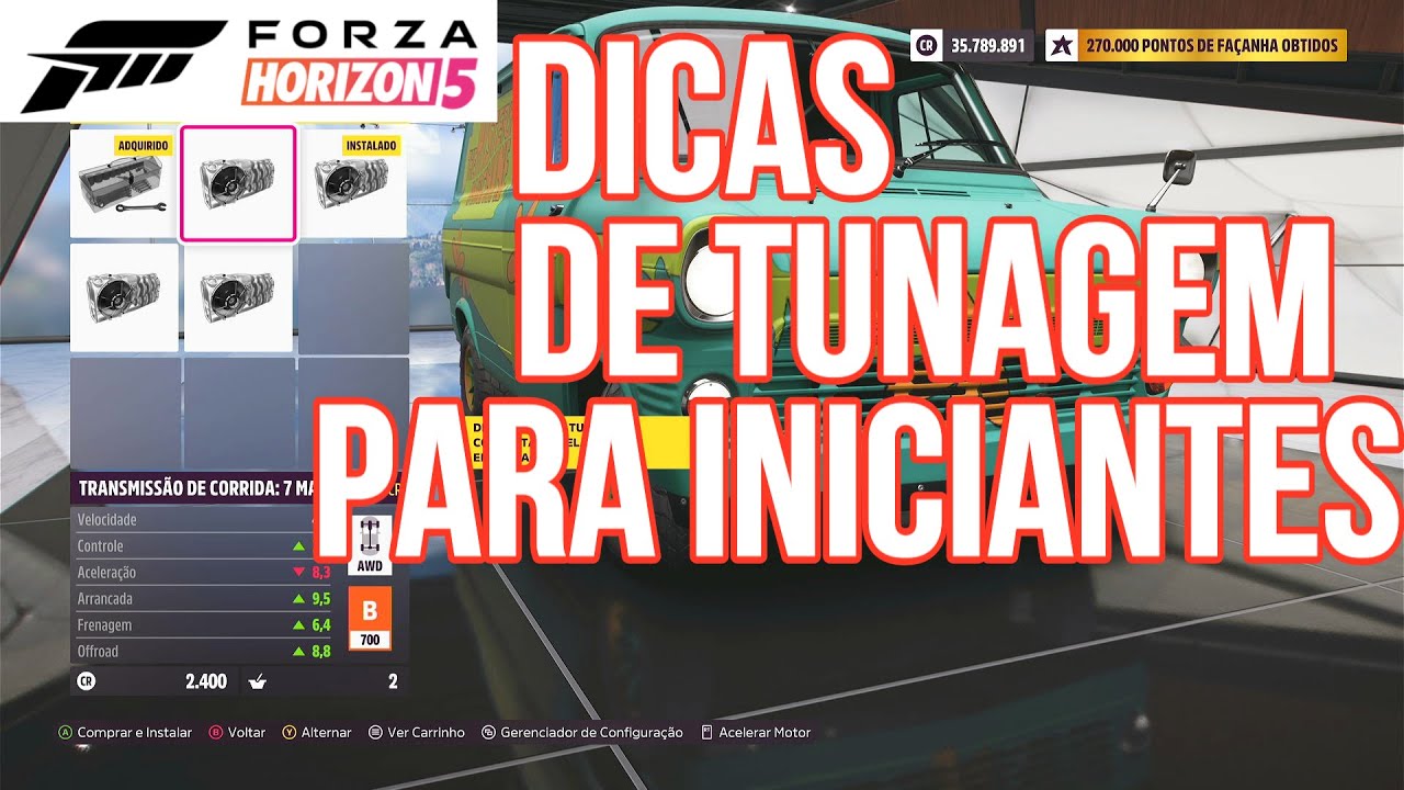 DICAS DE TUNAGEM PARA INICIANTES NO FORZA HORIZON 5!