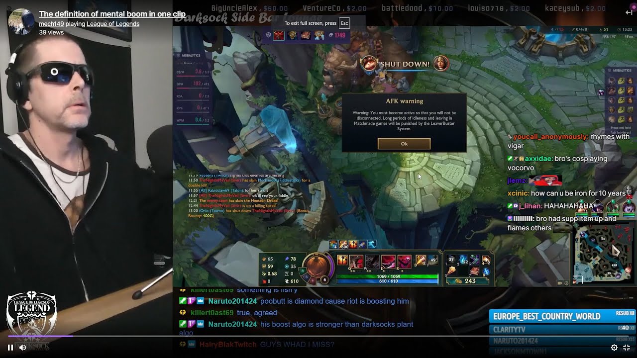 tarzaned reacts to an Iron 4 Hardstuck Streamer