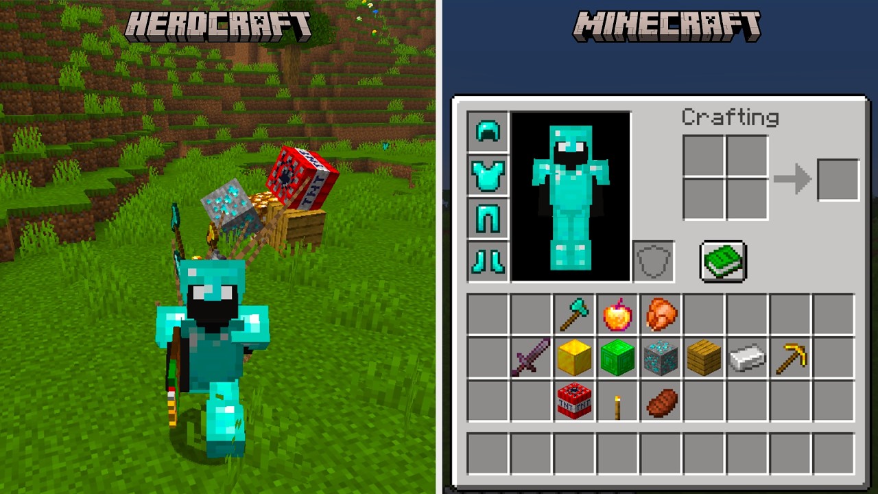 Herdcraft vs Minecraft Comparison