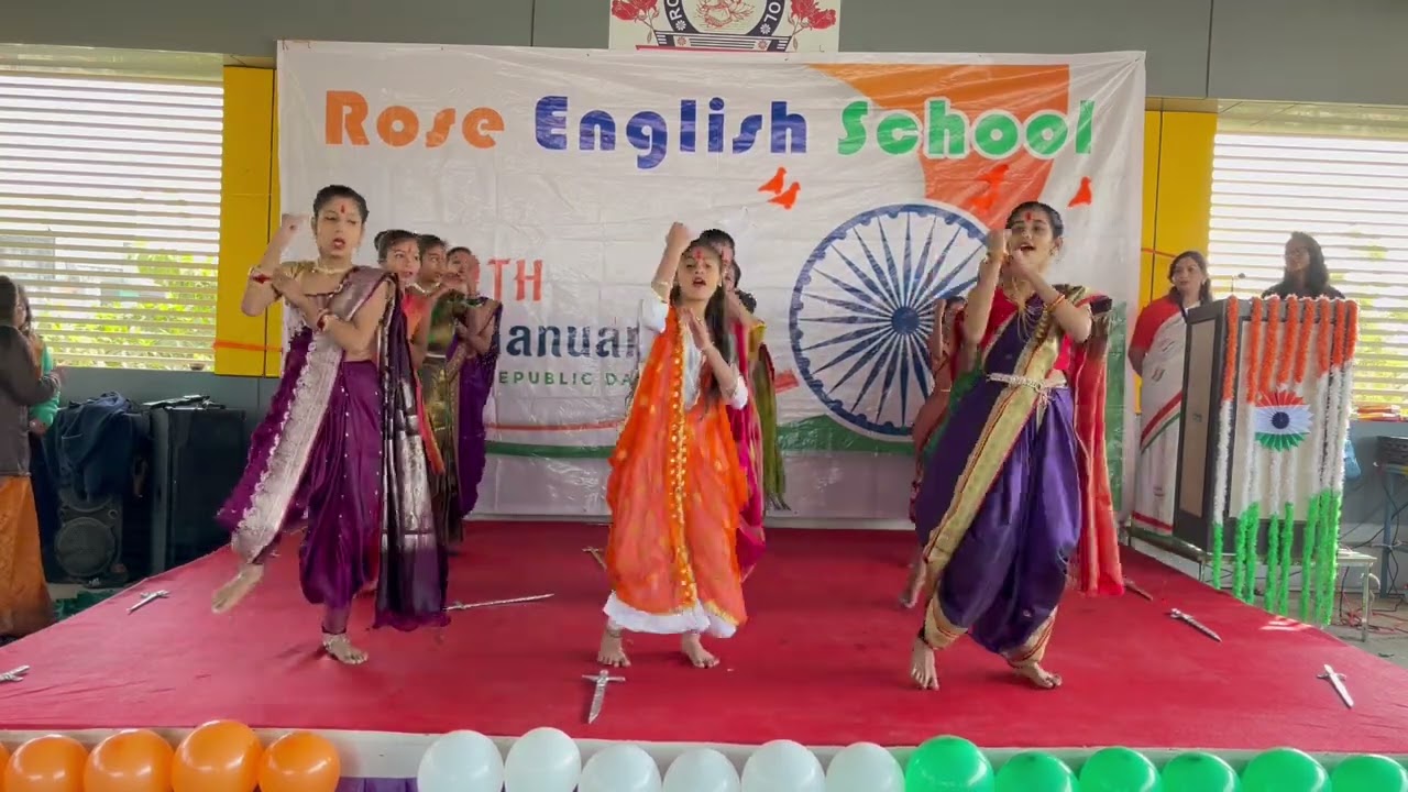Aarambh hai prachand hee     JHANSI KI RANI THEME DANCE Performance I By Rose English School Student