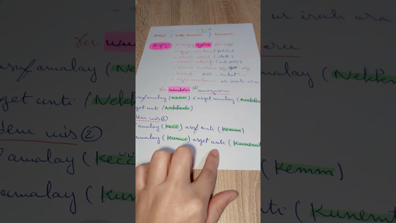 اسهل طريقة لفهم إعراب الكلمات في اللغة الأمازيغية لجميع المستويات