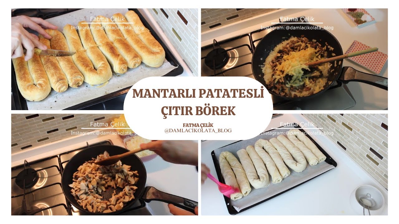HER YİYEN TARİF İSTER-MANTAR YEMEYENLERE BİLE MANTARI SEVDİREN BÖREK-PATATESLİ MANTARLI BÖREK