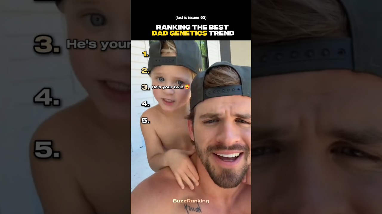 Dad genetics undefeated! 👑 Ranking the best dad genetics trend #dadgenetics #familylookalike