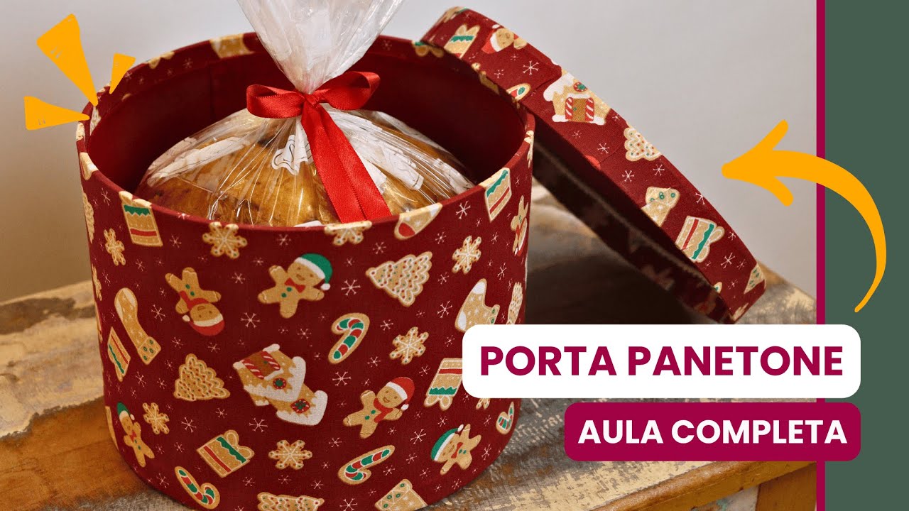 Como forrar caixa MDF com tecido - Porta panetone