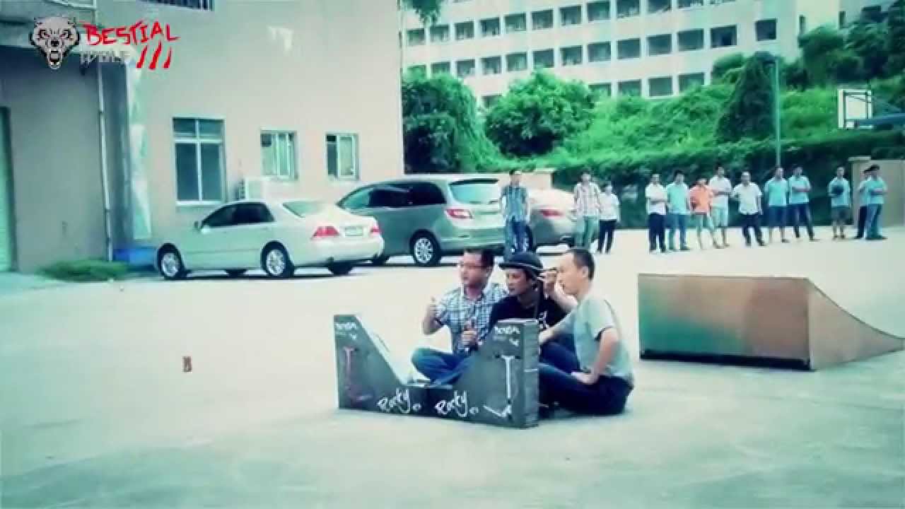 Workers and riders sharing a fun time in the bestial Wolf factory