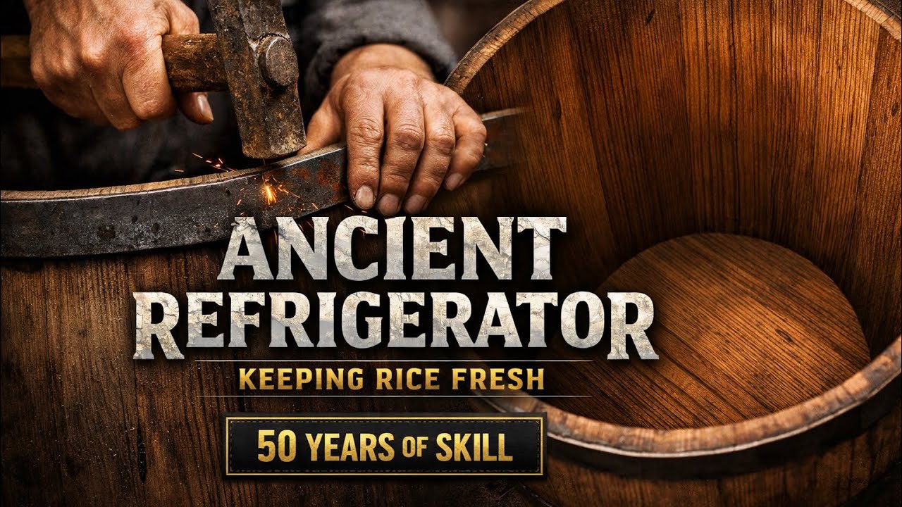 How Ancient Masters Kept Rice Fresh: Making a Traditional Giant Rice Bucket#Carpentry #SlowCraft