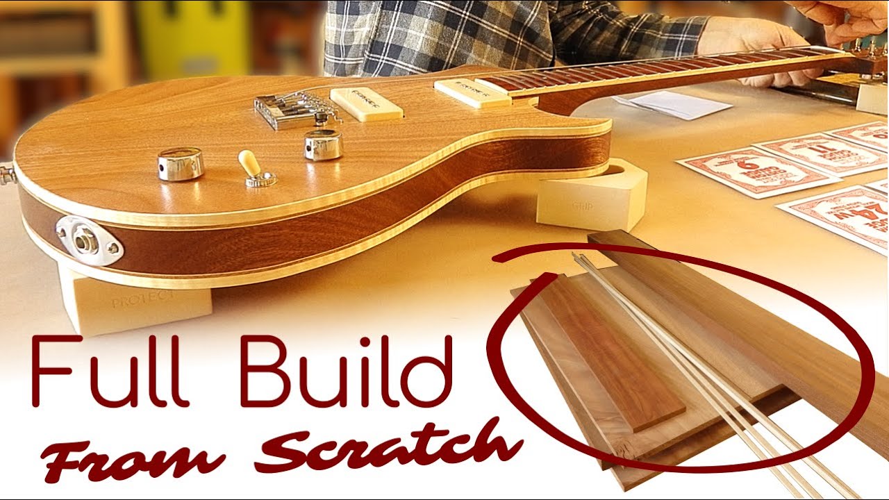 Full Build |  One-of-a-Kind P90 Guitar With Intricate Natural Wood Finishes