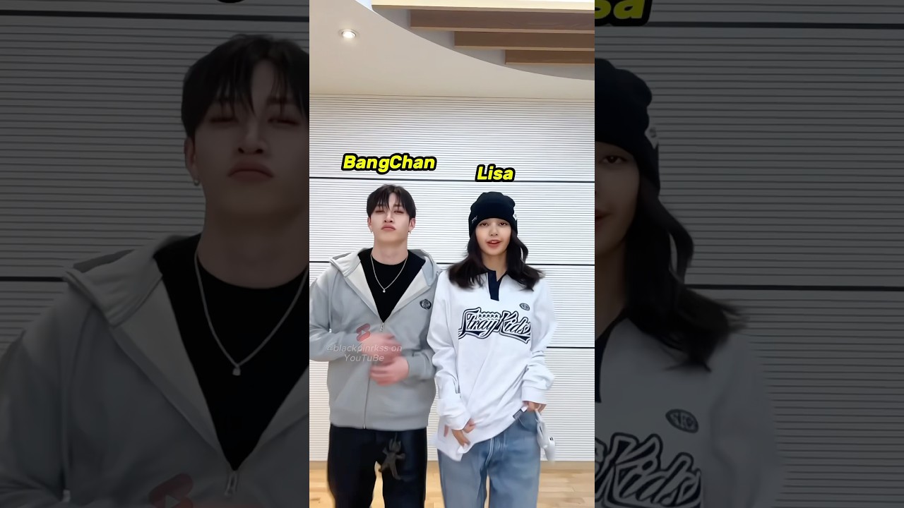 Lisa's reaction when she saw BangChan not lifting his shirt like her! 🤣🤩 #blackpink #lisa