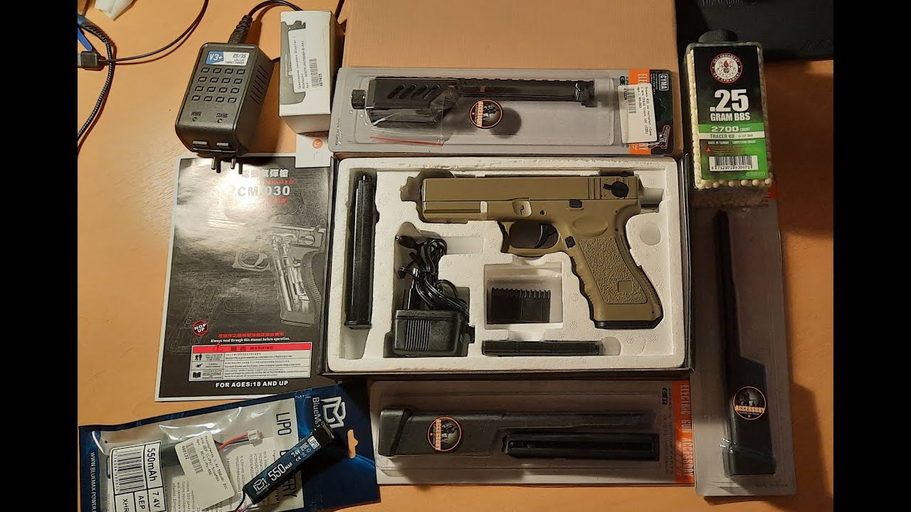 Проверяем трассерную насадку Blaster (Acetech) на Glock 18C от Cyma CM030 AEG