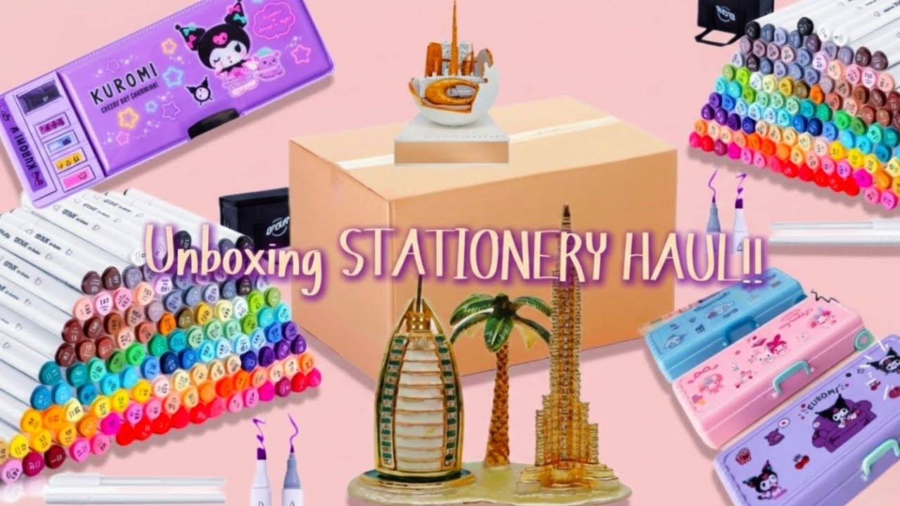 Aesthetic stationery haul! ✨ Sanrio & art supply unboxing. 💜#art #viral #diy #lostinthoughts💕💕