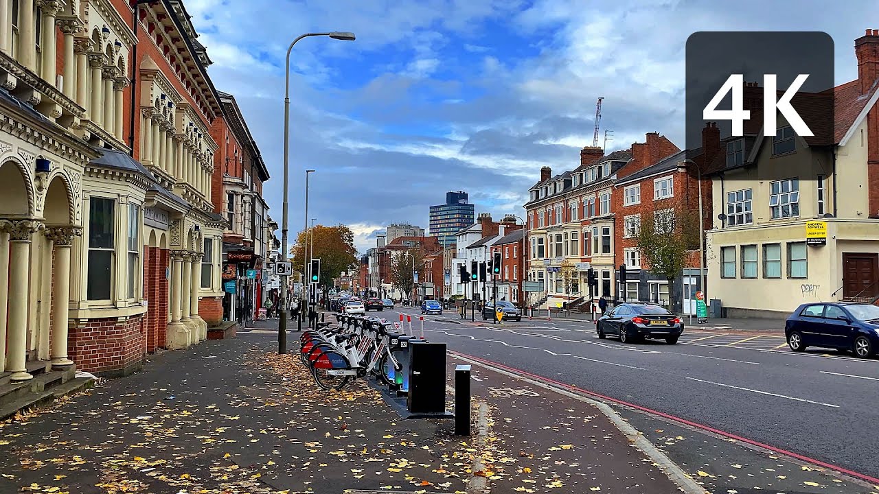 4K UHD Leicester 🇬🇧 Walking On London Road To Waterloo Way 🚶🏻‍♂️ Autumn 2021🍁🍂