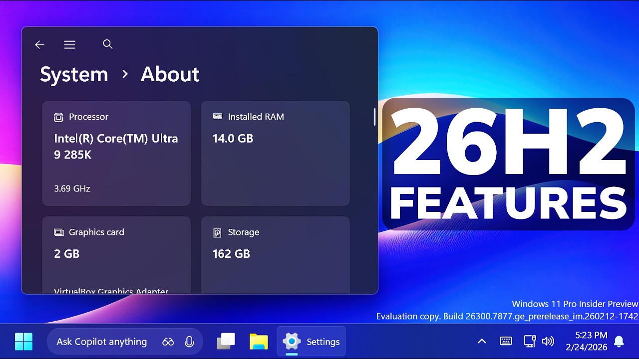 New Windows 11 26H2 Features – New Context Menu, Taskbar, Point-in-time Restore (How to Enable)
