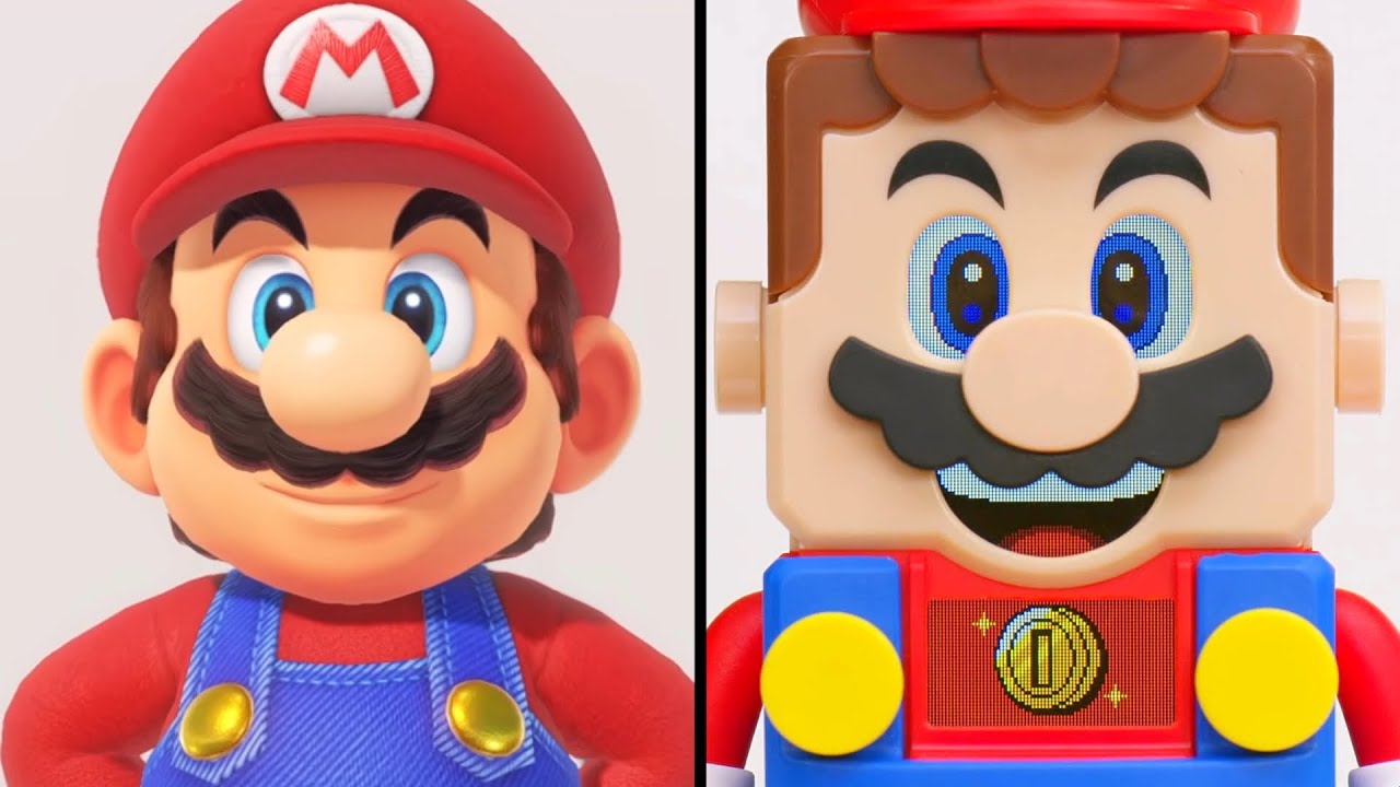 LEGO Super Mario Comparison (Original vs. LEGO)