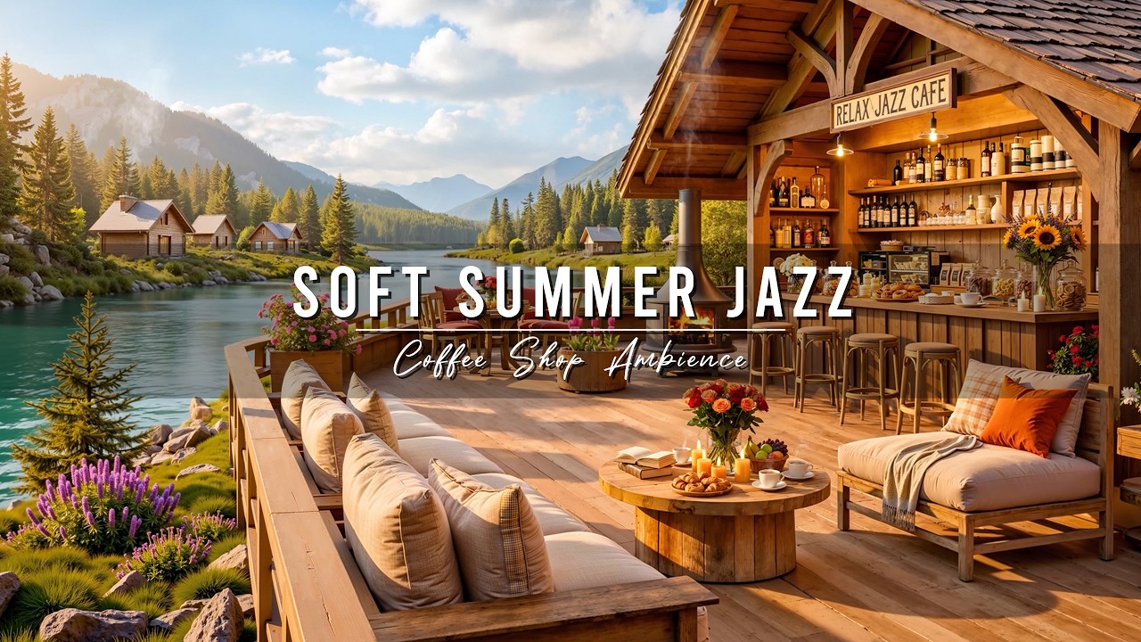 Soft May Summer Jazz at Outdoor Cafe Ambience 🌞 Relaxing Jazz Background Music for Work, Study