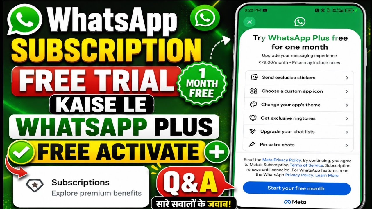 WhatsApp Plus Free for One Month | How to Get 1 Month Free Trial of WhatsApp Subscription | Whats...