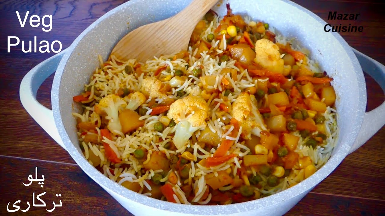 Vegetable Pulao Recipe Taste Unbelievable 💯 پلو ترکاری Afghani Veg  Pulao