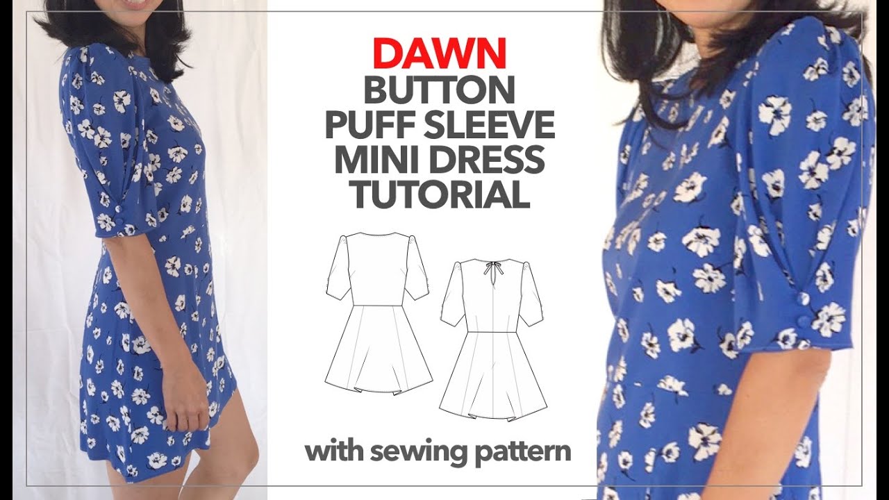 Dawn Dress Tutorial | DIY Button Puff Sleeve Mini Dress