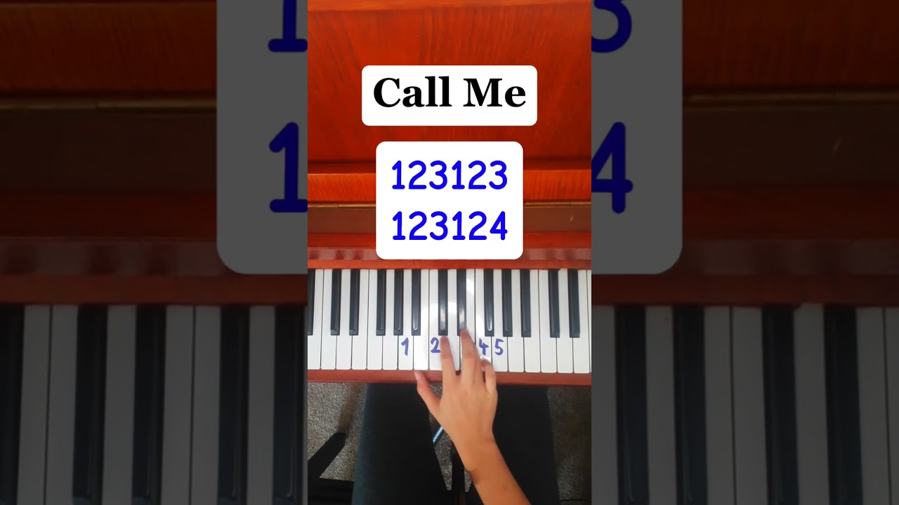 Call Me tutorial on piano #pianotutorial #piano #tutorial #shorts #short