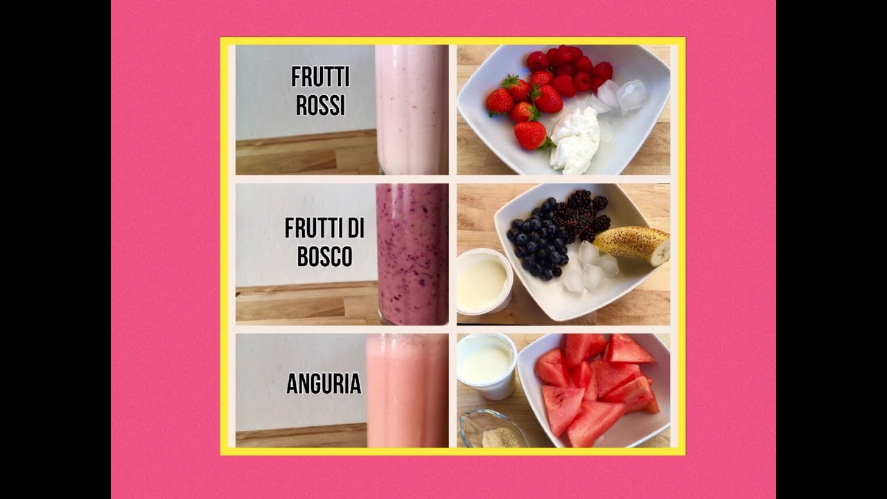 3 IDEE SMOOTHIE SANI E LEGGERI (ITA) Ricette Colazione Estiva