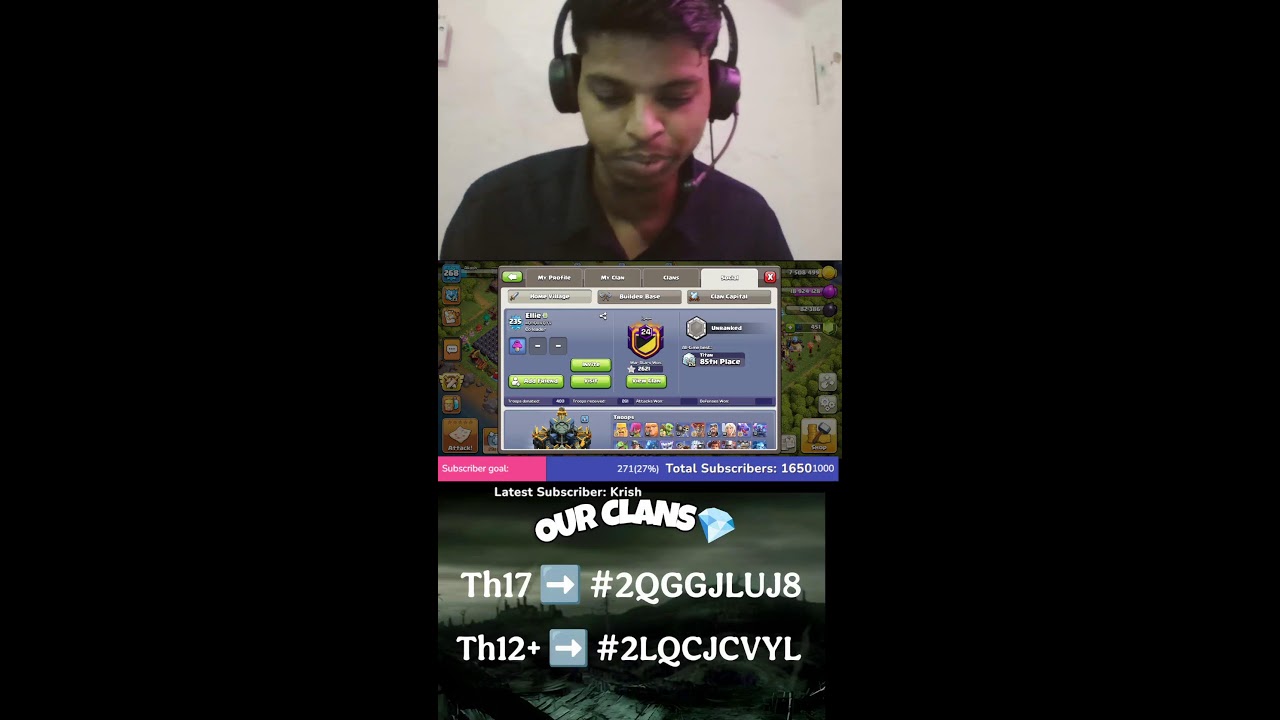 Clash of clans live base visiting   #coclive #clashofclansbasevisiting #coclive #shortslive