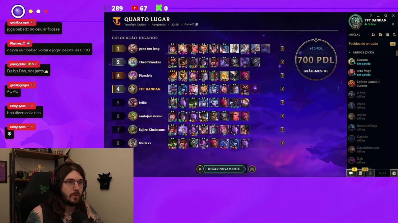 Classificado pro trials de TFT hoje é lol