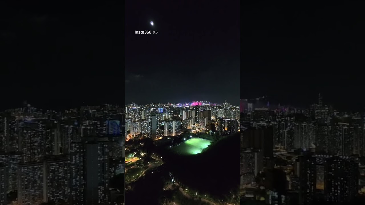 Watching the fireworks from afar at 37 floor  