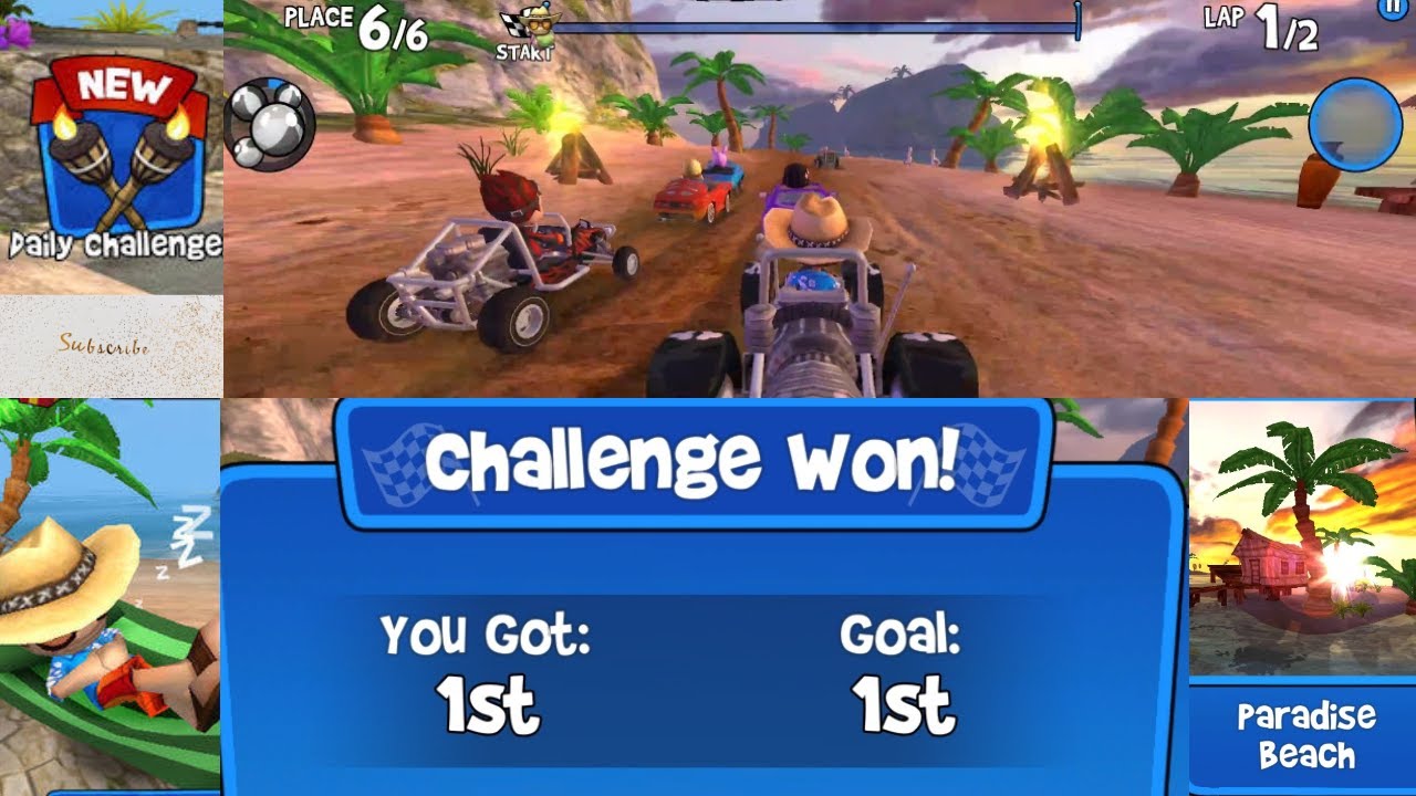 Beach Buggy Racing | Paradise Beach | Daily Challenge @vicipwn