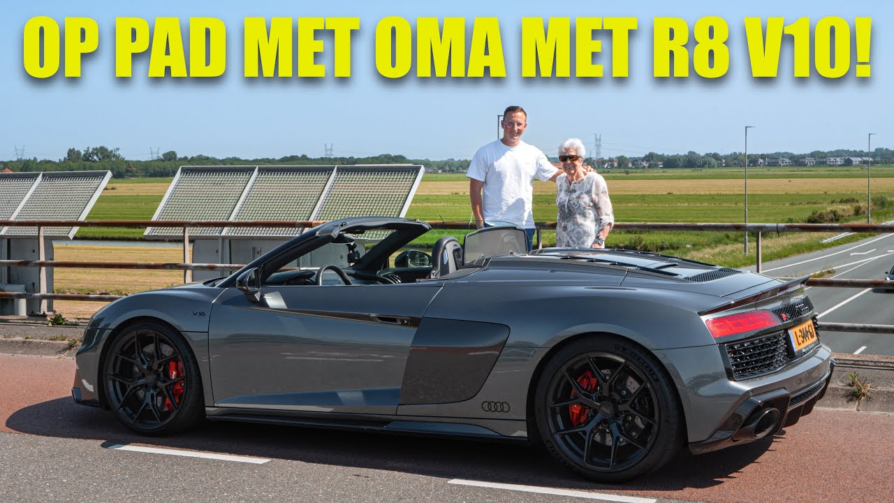 В дороге с бабушкой на 650-сильном Audi R8 V10 Spyder! Он такой громкий!