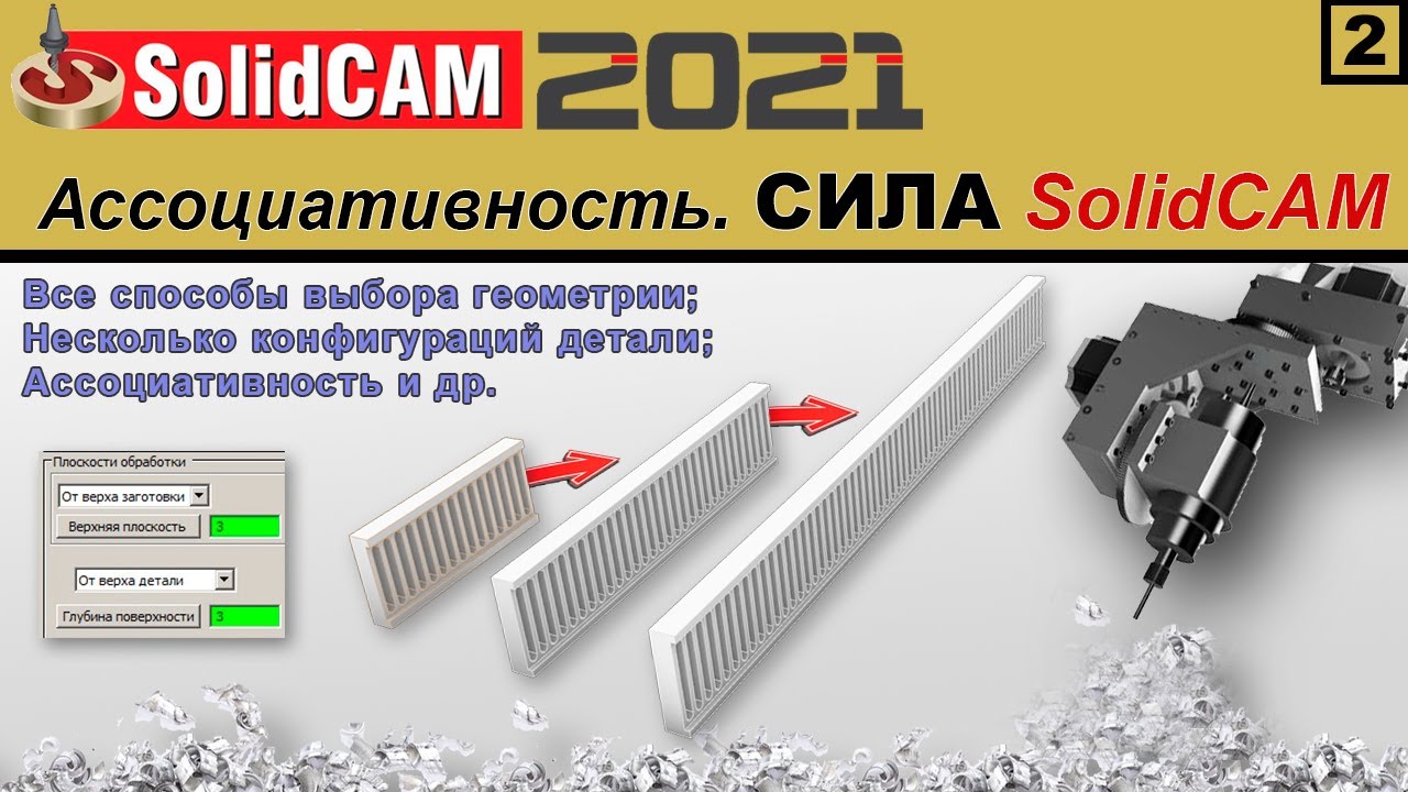 SolidCAM 2021 Ассоциативность, конфигурации, способы выбора геометрии. СИЛА SolidCAM