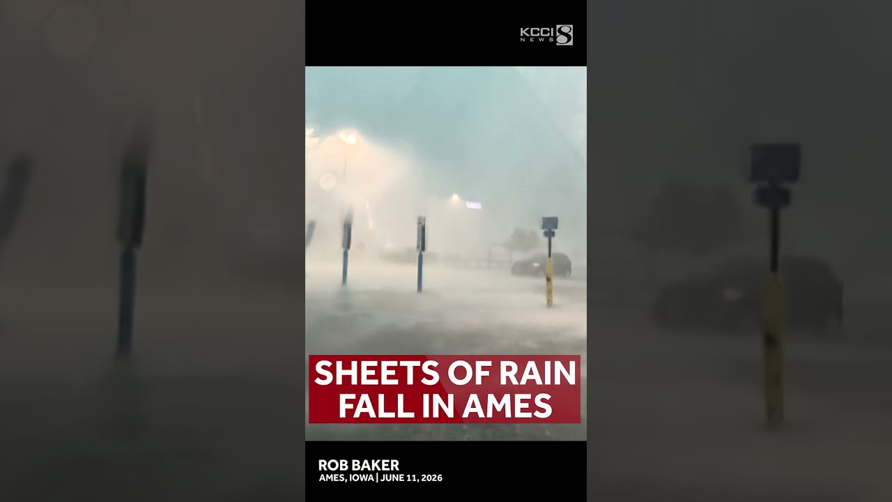 Iowa weather: Sheets of heavy rain in Ames