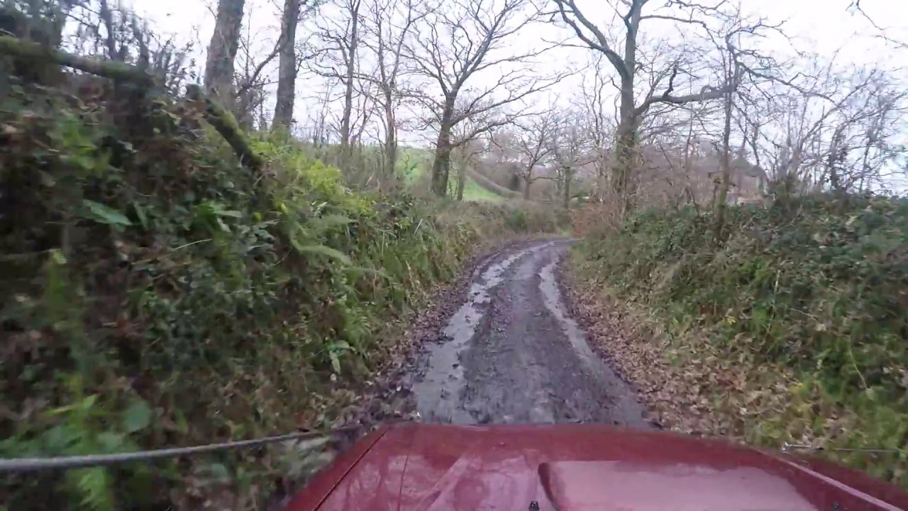 UK Greenlanes: Rydon-inn Lane, Holsworthy, Devon. Winter Day Run, Both Directions. 1080p HD