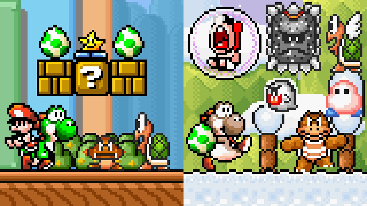 Super Mario Bros. X2 (SMBX 2.0) - Yoshi's Island - Styled Yoshi (SMB3 Levels). ᴴᴰ