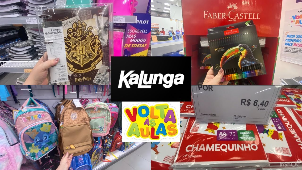 MATERIAL ESCOLAR NA LOJA KALUNGA | VOLTA AS AULAS 2026 #voltaasaulas #kalunga #materialescolar 
