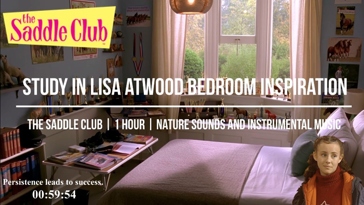 Study in Lisa Atwood Bedroom Inspiration | The Saddle Club | Nature Sounds and Instrumental Music 💛🐴