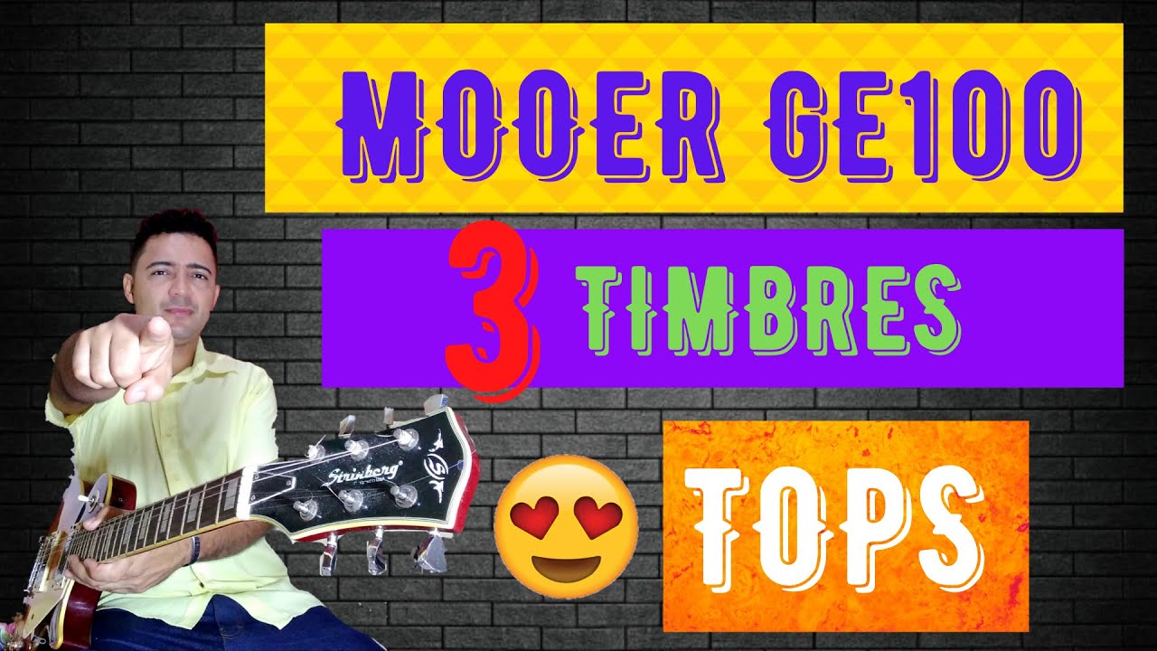 Pedaleira Mooer GE100 - Timbres Over drive base, Over drive solo e Clean ambiência - Top para IGREJA