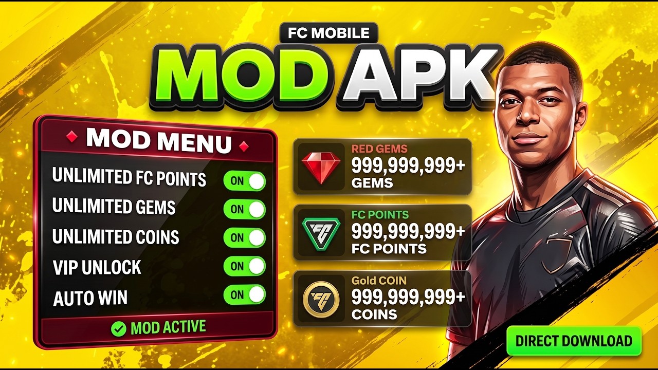 FC Mobile 27.0.04 MOD APK Gameplay | EA FC Mobile 2026 MOD MENU APK (Unlimited Gems & FC Coins )