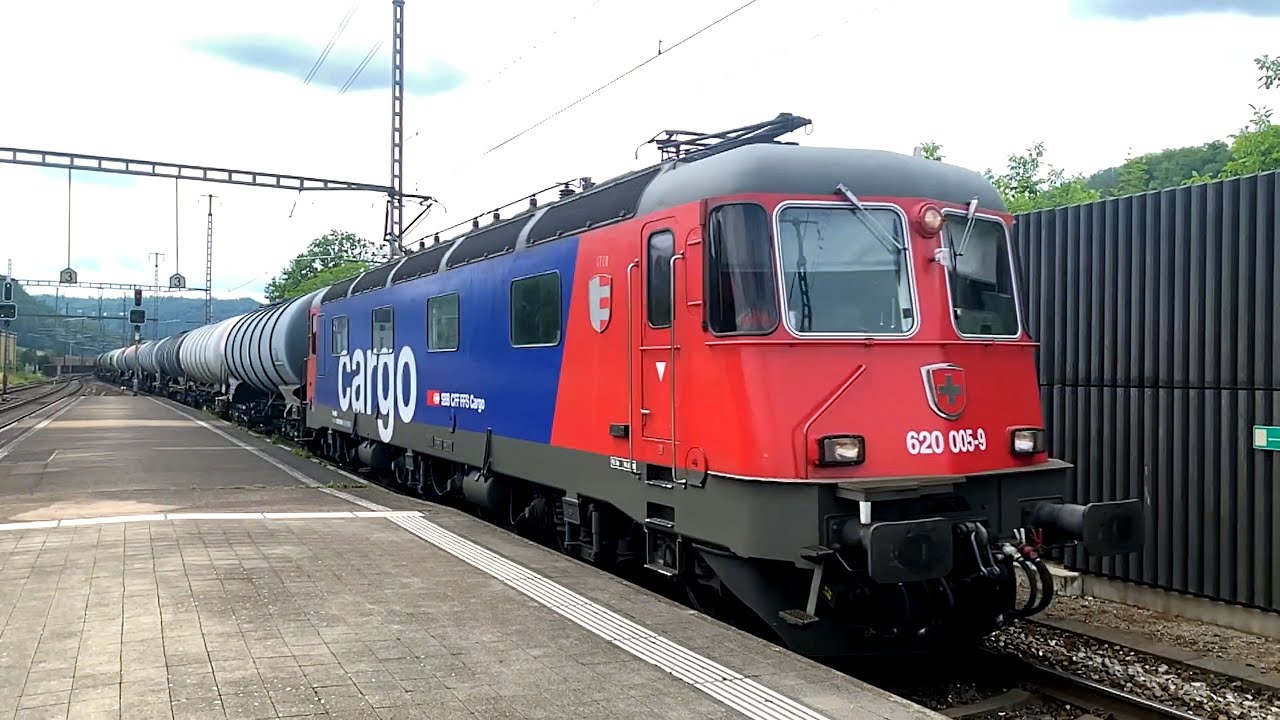 TRAINS IN SLOMO - SBB Cargo 620 005-9 mit Kesselwagenzug